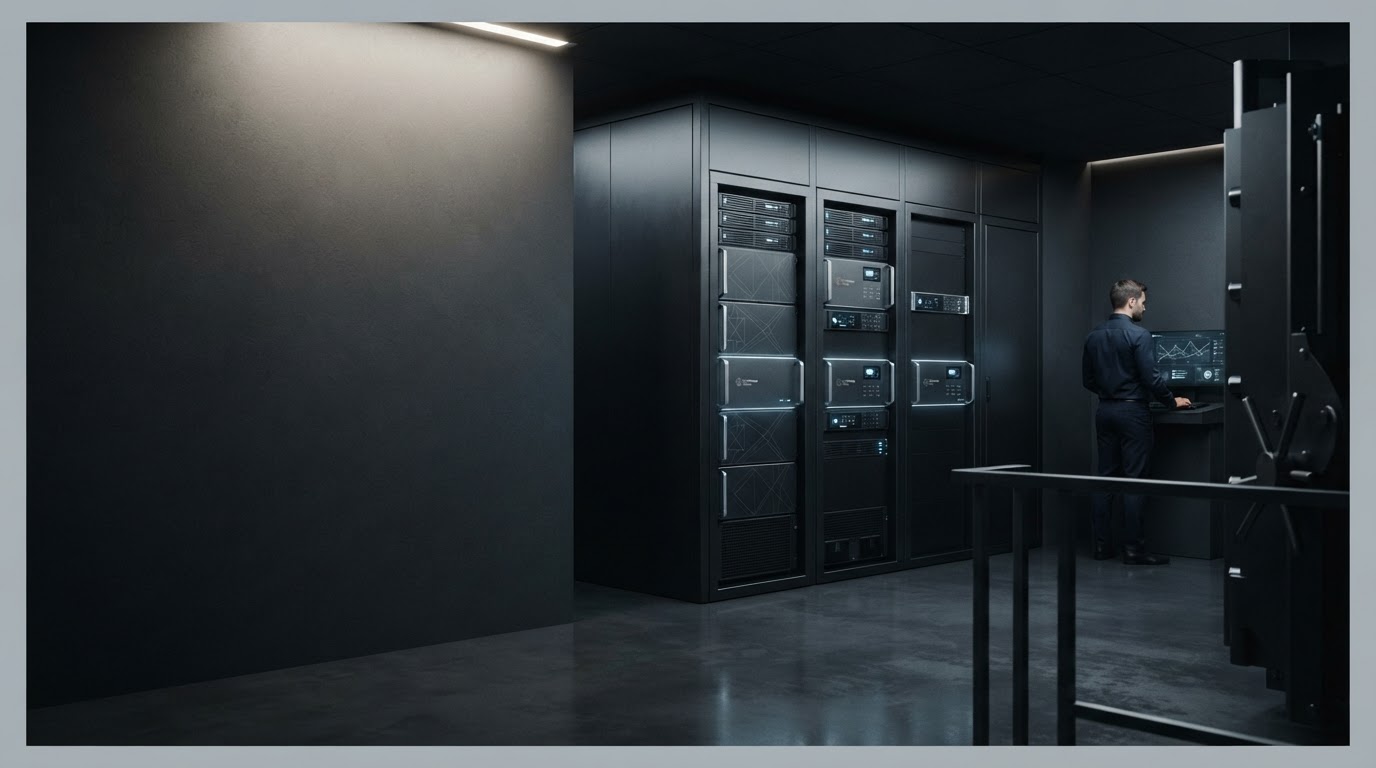 Vaultmere Custody analytical dashboard displayed across multiple monitors